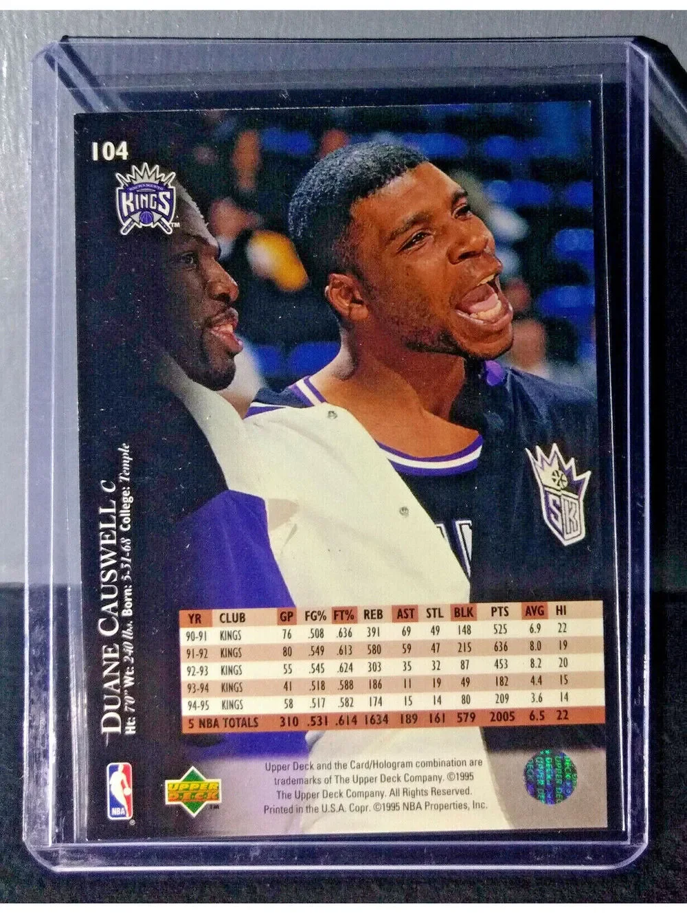 1995-96 Upper Deck Duane Causwell #104 Basketball Card